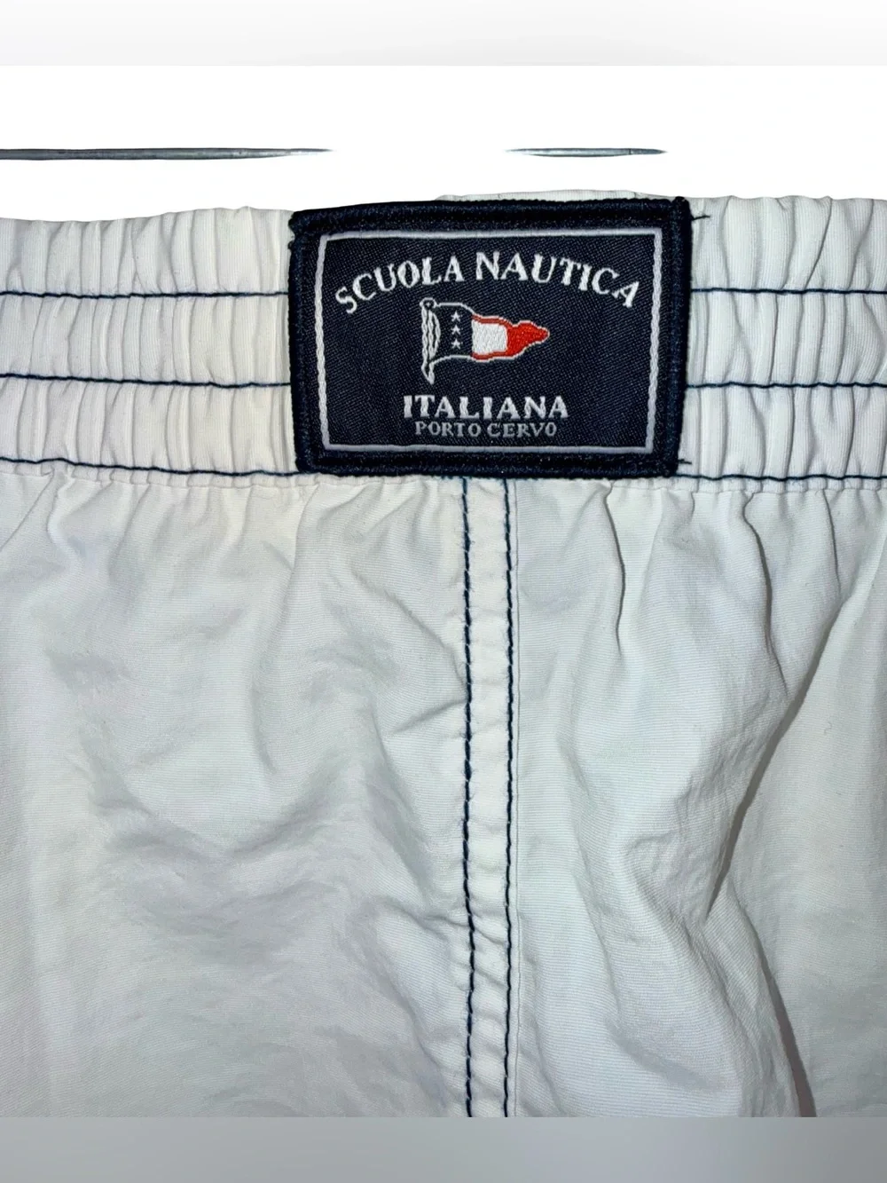 SCUOLA NAUTICA ITALIANA WHITE SWIM TRUNKS